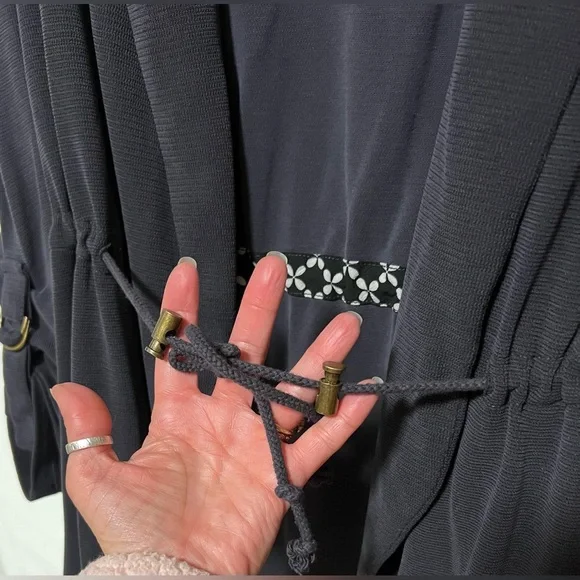 NEW Anthropologie Alia Draped Cardigan Cinch Waist Long Sleeve Blazer Sweater - Picture 7 of 13